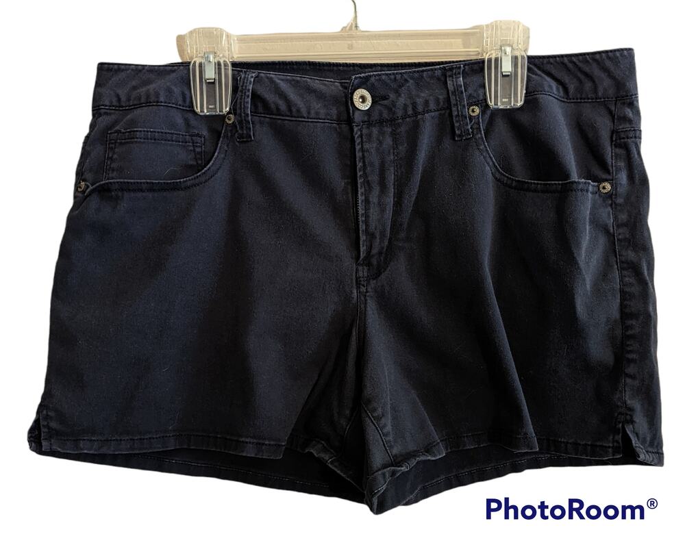 Faded Glory Juniors Plus Navy Daisy Dukes Short Shorty Booty Shorts 16